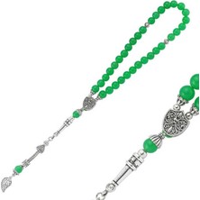 İntora Doğaltaş Metal Püsküllü Aventurin Taşlı Tesbih