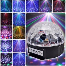 İntora Disko Topu Müzik Çalar Renkli Lazer Işıklı Bluetooth Sese Duyarlı Işıklar Disko