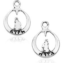 İntora 925 Ayar Gümüş Ayyıldız Bozkurt Tesbih Püskül Ucu