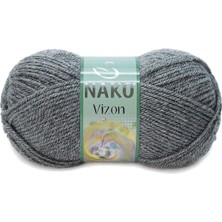 Toyigoo 1 Adet Vizon Premium Akrilik El Örgü Ipi Yünü Renk NO:193 Loş Gri TYG-84037RS