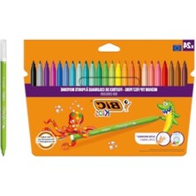 MarkEntegra Su Bazlı Yıkanabilir Keçeli Boya Kalemi Seti, 24 Renkli, Kolay Yıkama Özelliği