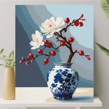 MarkEntegra Kiraz Çiçeği Temalı Sayılarla Boyama Tuval Seti