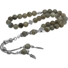 İntora Doğaltaş Metal Püsküllü Labradorit Taşlı Tesbih