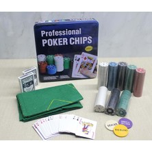 İntora Metal Kutulu 400 Chip ve 2 Adet Iskambil Kağit Setine Sahip Poker Oyunu