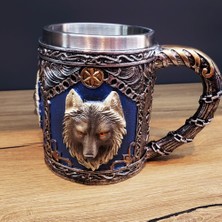 İntora 3D Boyutlu Kurt Kafası Tasarımlı Kupa Bardak
