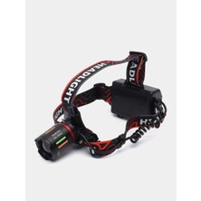 Twin Store PS-2910 Şarjlı Profesyonel Zoomlu Kamp Avcı Balıkçı Kafa Lambası Feneri