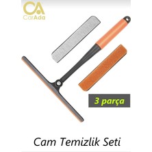 Carada Çok Amaçlı Cam Temizlik Seti – Cam, Araba ve Banyo Için 3'ü 1 Arada