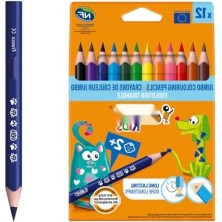 MarkEntegra Üçgen Jumbo Kuru Boya Kalemi Seti – 12 Canlı Renk, Dayanıklı ve Ergonomik Tasarım