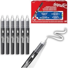 MarkEntegra Fırça Uçlu Akrilik Markör, Beyaz Renk