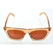 Toyigoo Şeffaf Sarı Çerçeve Cat Eye Kadın Güneş Gözlüğü - Moda Gözlük TYG-84037RS