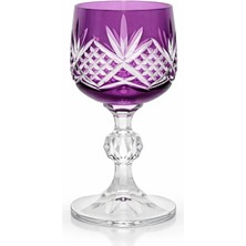 Sudedi Home Renkli Kristal Desenli Cam Su Bardağı Kahve Yanı Sunum Kadehi Mor Kırmızı Yeşil Mavi Pembe