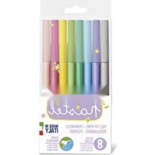 MarkEntegra Yıkanabilir Pastel Keçeli Kalem Seti - 8 Renkli Kalem