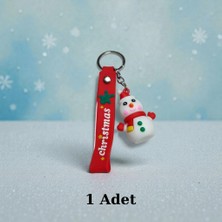 Nostaljik Lezzetler Silikon Kardan Adam Anahtarlık 1 Adet Yılbaşı Temalı