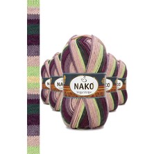 Toyigoo 5 Adet Vega Stripe Premium Akrilik El Örgü Ipi Yünü No: 82414 TYG-84037RS