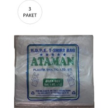 Toyigoo Kalın Şeffaf Atlet Poşet Orta Boy 27X47 cm 1 kg (3 Paket-Takriben 435 Adet) TYG-84037RS