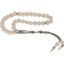 İntora ​doğaltaş Metal Püsküllü Inci Taşı Tesbih