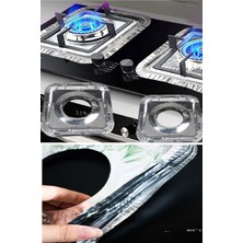 Twin Store 20 Adet Ocak Üstü Koruyucu Önleyici Isıya Dayanıklı Yıkanabilir Ocak Gözü Izgara Koruyucu Foly