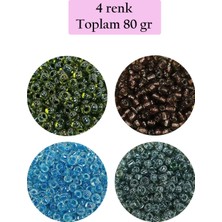 Toyigoo Dökme Cam Kum Boncuk (8/0) 3 mm - 4 Renk - Toplam 80 Gram - BNC423 TYG-84037RS