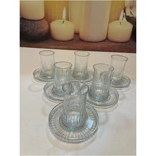 Toyigoo Müge 6'lı Cam Çay Tabağı Çay Tabak Altlığı ROYALEKS-TG-2023 TYG-84037RS