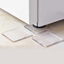 Twin Store® 4 Adet Silikon Şeffaf Koltuk Mobilya Masa Beyaz Eşya Yazıcı Koruyucu Kaydırmaz Dayanık