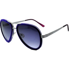 Italia Independent Italıa Independent 000BV 13 017 Velvet Mavı Kadıfe Gumus Pılot Mavı  Unısex Güneş Gözlüğü