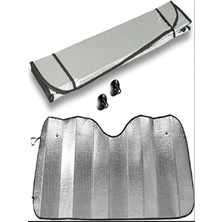 Toyigoo Oto Güneşlik Balonlu Çift Taraflı Alüminyum Folyo Kaplı Oto Güneşlik 130X60 cm ROYALEKS-8074