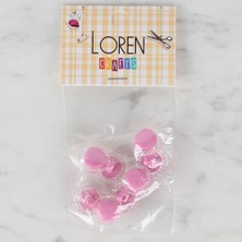 Twin Store Crafts 8 Li Şeffaf Pembe Deniz Kabuğu Düğme