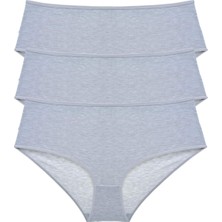 Toyigoo 3 Adet Kadın Yüksek Bel Bato Külot Gri TYG-84037RS