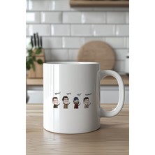 YasBey Design Supernatural Tasarımlı 330ML Baskılı Beyaz Seramik Kupa Bardak