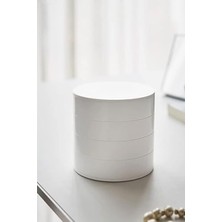 MarkEntegra Çok Katmanlı Döner Beyaz Takı Düzenleyici Kutusu