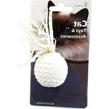 MarkEntegra Düğümlü Ip Kedi Oyuncağı, 4.5 cm Çapında