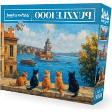 MarkEntegra 1000 Parça Puzzle - Kız Kulesi Temalı Kediler
