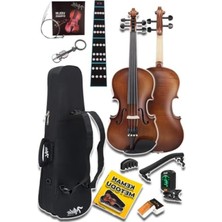 MarkEntegra Profesyonel Keman 4/4 Seti - Yastık, Tuner, Susturucu, Yedek Tel, Çanta ve Yay
