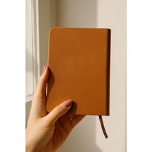 MarkEntegra Şık Taba Termo Deri Kapaklı A5 Not Defteri, 128 Yaprak, Çizgisiz