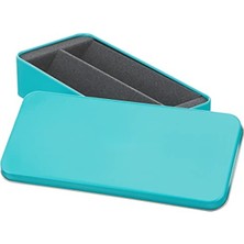 MarkEntegra Akuamarin Renkli Metal Kalem Kutu, 2-3 Kalem Kapasitesi