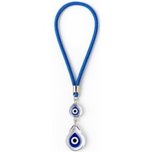 MarkEntegra El Yapımı Şeffaf Cam Nazar Boncuklu Dikiz Aynası Süsü