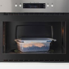 MarkEntegra 3 Adet Vakumlu Saklama Kabı - 1 Litre, Gri-Mavi