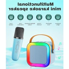 MarkEntegra Taşınabilir Karaoke Makinesi – Bluetooth Hoparlörlü, LED Işıklı ve Ses Değiştirici