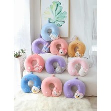 MarkEntegra Yumuşak ve Konforlu %100 Visko Seyahat Yastığı (Mavi)