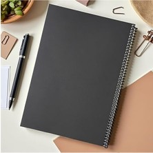 MarkEntegra A4 Boyut Çizgisiz Spiralli Not Defteri, 60 Yaprak, Ivory Kağıt