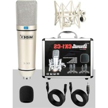 MarkEntegra Stüdyo Ekipmanları Seti - Ses Kartı ve Mikrofon ile Kulaklık Standı