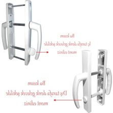 MarkEntegra Plastik Wc Banyo Kapı Kolu Tutamağı - Metal Iç Yapı, 1 Çift