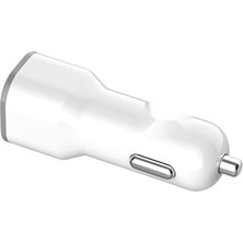 MarkEntegra USB Araç Şarj Aleti - 2 USB Portu, 2100 Mah, Beyaz
