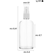MarkEntegra 100 ml Kapaklı Şeffaf Cam Sprey Şişe Seti - 2 Adet