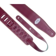 MarkEntegra Ters Çevrilebilir Vinil Gitar Kayışı - Bordo ve Deniz Köpüğü