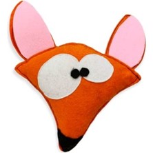 MarkEntegra Catnip ve Kedi Zili Içeren Tilki Figürlü Oyun Yastığı