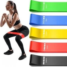 MarkEntegra 5 Adet Farklı Dirençte Pilates ve Aerobik Bandı Seti - Evde Spor Için Ideal