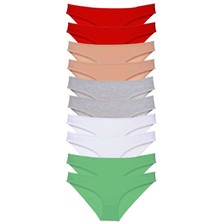 Toyigoo 10 Adet Süper Eko Set Likralı Kadın Slip 506 TYG-84037RS