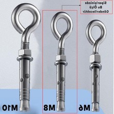 MarkEntegra Metal Çelik Dübel ve Karabina ile 2'li Salıncak Hamak Tavan Asma Aparatı