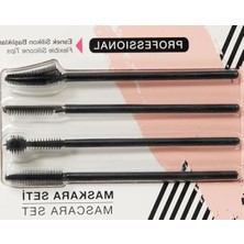 MarkEntegra 4'lü Silikon Tasarım Maskara ve Kaş Şekillendirme Fırçası Seti